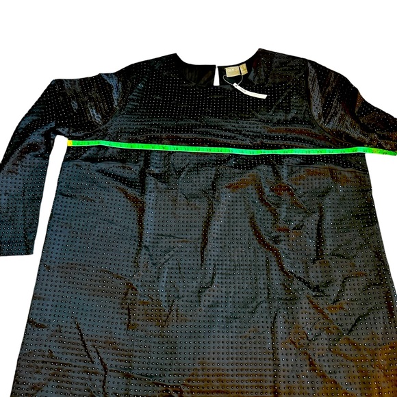 ASOS Curve Studded Satin Black Shift Dress Plus Size 18 Women’s Dress. Sparkly! - Picture 7 of 12